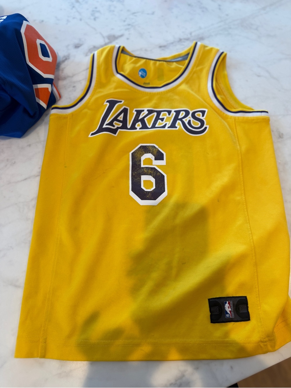 LeBron James Lakers #6 Yellow Basketball Jersey
